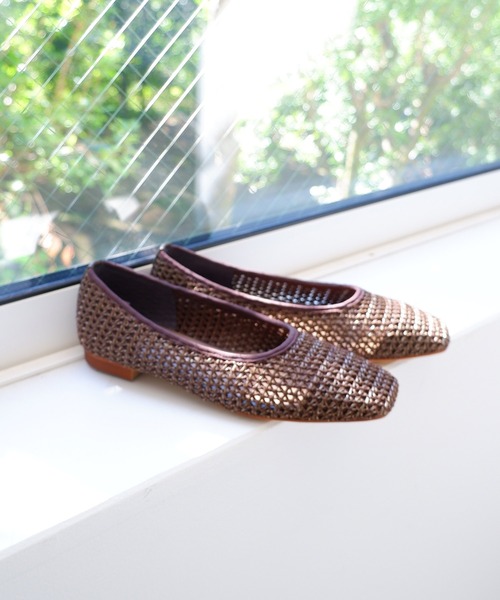 「MODE KAORI」 フラットパンプス 25cm キャメル レディース_画像6