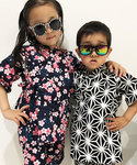 浴衣 総柄甚平 キッズ キッズ 子供 男の子 女の子の詳細画像3
