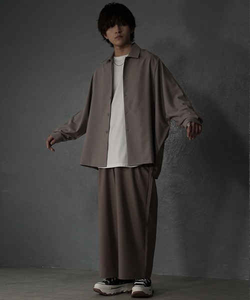 シャツ 「MinoriTY」落ち感ビッグドルマンシャツ オーバーサイズシャツ メンズ シャツジャケット ドルマンスリーブシャツ 秋服 長袖 メンズ レ | MinoriTY | 09