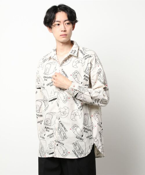 お得セール シャツ PayPayモール店 - 通販 - PayPayモール ブラウス クマパン柄オーバーシャツ ZOZOTOWN 格安定番