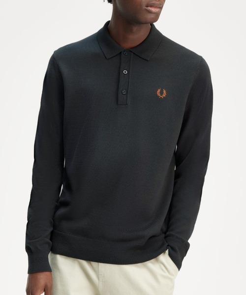 Fred Perry Shirt　ポロシャツ 長袖 FRED PERRY ポロシャツ Classic Knitted Long Sleeve Shirt