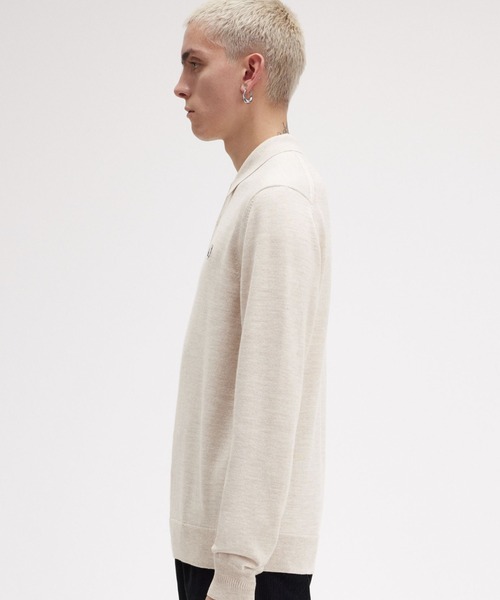 FRED PERRY 長袖ポロシャツS FRED PERRY ポロシャツ Classic Knitted Long Sleeve Shirt