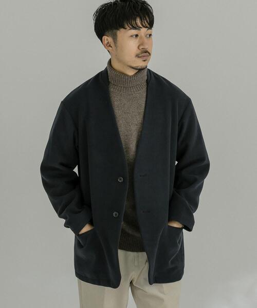 【美品】『UR TECH』起毛ノーカラー2Bジャケット URBAN RESEARCH（アーバンリサーチ） コート ジャケット 「UR TECH