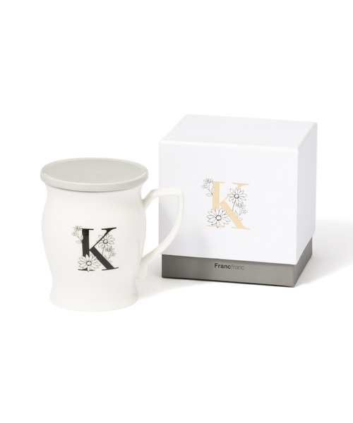 タンブラー イニシャルマグ フラワー K | Francfranc