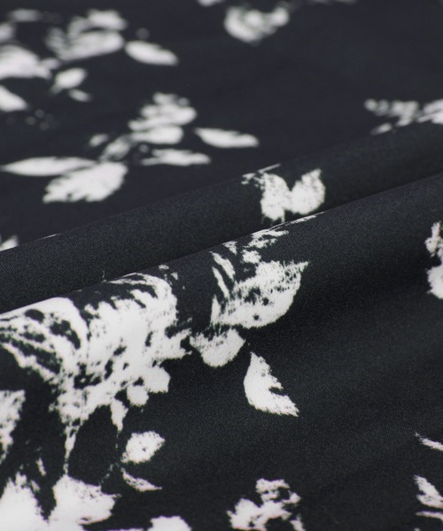Julia Boutique ブラウス シャツ ノースリーブ花柄ボウタイ