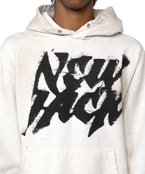 KAMIYA トレーナー スウェット Destroyed Printed Hoodie メンズ