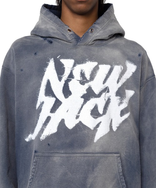 KAMIYA トレーナー スウェット Destroyed Printed Hoodie メンズ