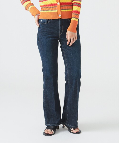 destruction flare denim pants