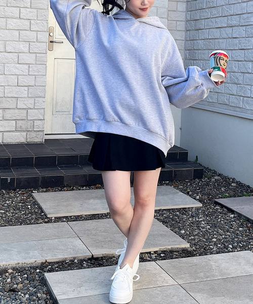 MAY'S メイズ　非売品　ホワイト パーカー L MIIA（ミーア） パーカー BIGサイズパーカー レディース : ZOZOTOWN