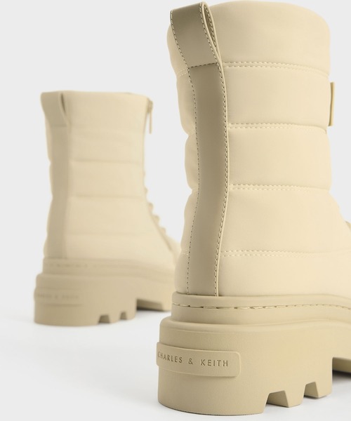 ナイロン パッフィーリジッドソールブーツ CHARLES ＆ KEITH ブーツ ナイロン パッフィーリジッドソール