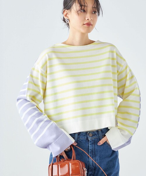 ニット セーター 「手洗い可能」前後2WAY TOKUSHIMA ボーダー ニット 24SS  レディース