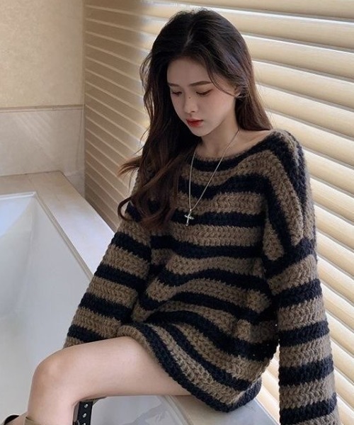 【未使用】amiparis Mサイズ　セーター　ボーダー　ニット 2025年最新】アミパリス ニット ボーダーの人気アイテム - メルカリ