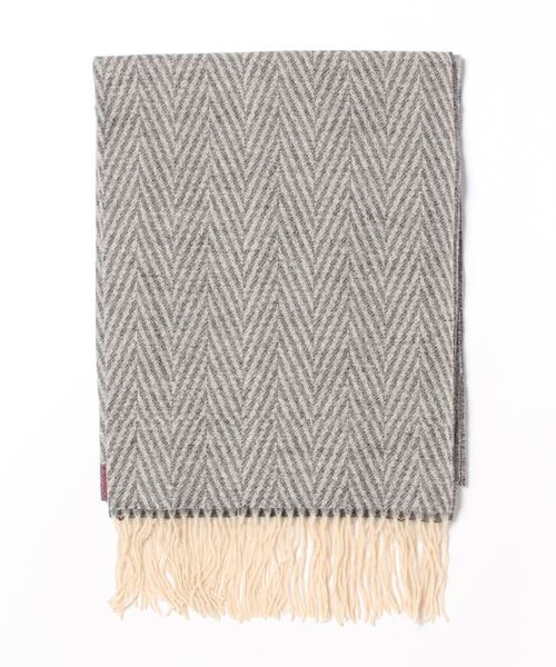 ヘリンボーン　カシミヤ／モダールストール 厚手】カシミヤウールストール/ショール ヘリンボーン 無染色原色