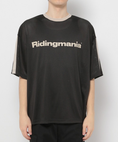 Ridingmania tシャツ 「Ridingmania」袖ライン/スポーティ
