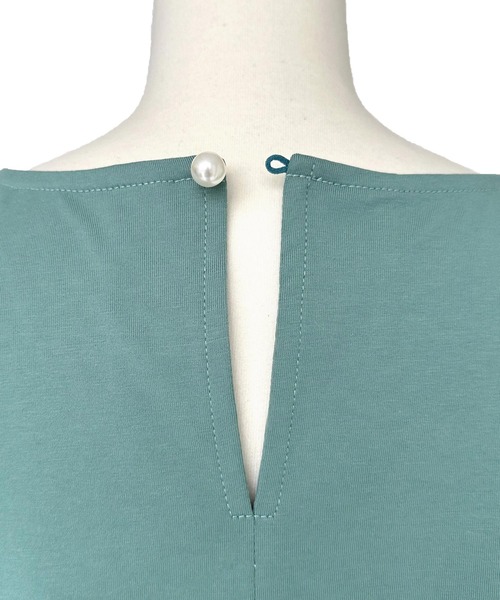 ブラウス シャツ 洗える ｜ 「異素材MIX」レイヤードスリーブ・Tシャツ ｜ 半袖 ラウンドネック  トップス 体型カバー オフィスカジュアル 通勤 RUIRUE BOUTIQUE ブラウス シャツ 洗える ｜ 「異素材MIX
