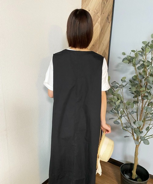 ワンピース 2WAY Vネック ノースリーブフレアワンピース : ZOZOTOWN