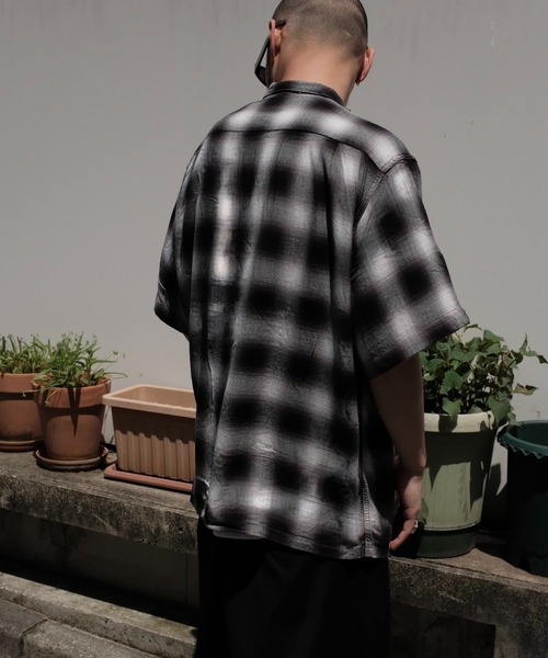 60s towncraftオンブレチェックシャツ TOWNCRAFT シャツ / タウンクラフト 60S LOOP COLLAR SS SHIRTS