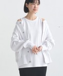 カーディガン ハニカムストレッチ袖ボリュームカ...の詳細画像1