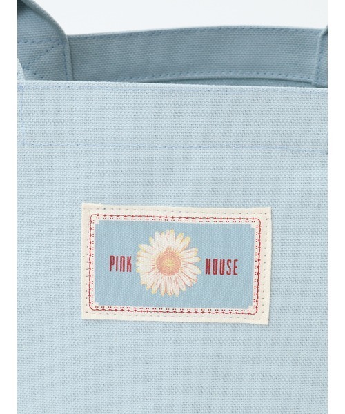 PINK HOUSE トートバッグ ひな菊コサージュプリントバッグ PINK HOUSE トートバッグ ひな菊コサージュプリントバッグ