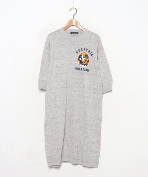 HYSTERIC GLAMOUR」 ニットワンピース FREE グレー レディース  