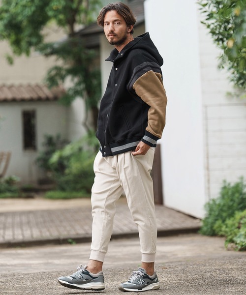 CAMBIO スタジャン mj10045-Back Brushed Sweat Hooded Studium