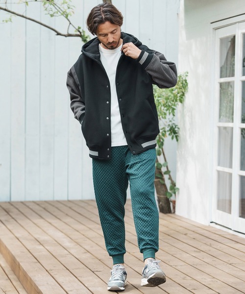 CAMBIO スタジャン mj10045-Back Brushed Sweat Hooded Studium