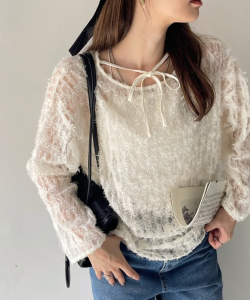 styling/チュールフリル2wayトップス 最終値下げ❗️styling/フリルチュール2WAYトップス - メルカリ