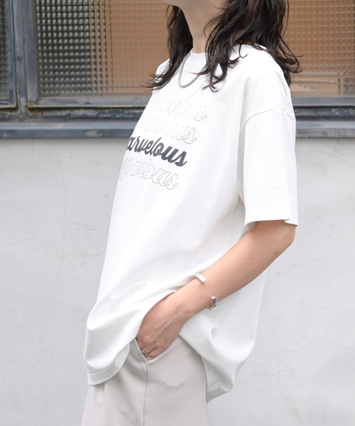 ＆HALF tシャツ MARVELOUSロゴTシャツ (ユニセックス