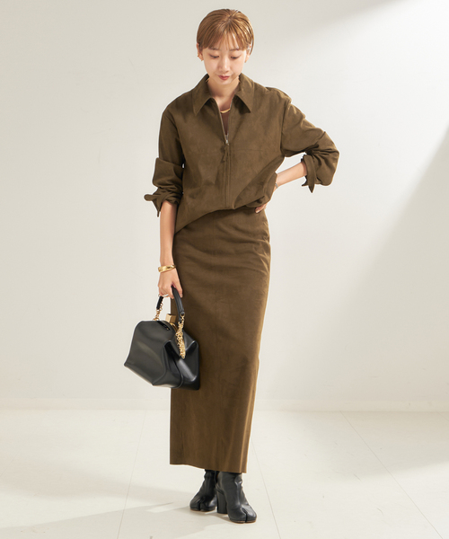 極美品　R'IAM PLAGE バックシャンストレッチタイトスカート 極美品 R'IAM PLAGE バックシャンストレッチタイトスカート