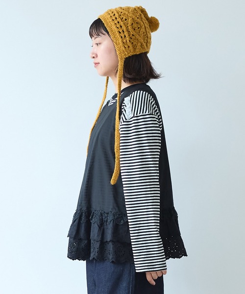 bulle de savon △3ren lace ノースリブラウス bulle de savon ブラウス シャツ 3ren lace ノースリブラウス