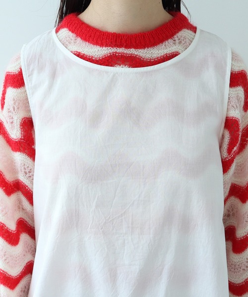 bulle de savon △3ren lace ノースリブラウス bulle de savon ブラウス シャツ 3ren lace ノースリブラウス