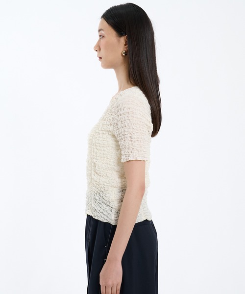 PUBLIC TOKYO シャーリングハーフスリーブTOP PUBLIC TOKYO（パブリックトウキョウ） tシャツ シャーリングハーフ