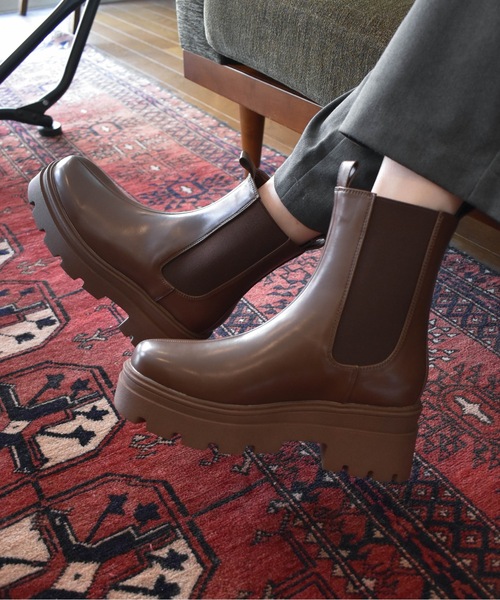 EVOL（イーボル） ブーツ EVOL / 2段ソール厚底サイドゴアブーツ