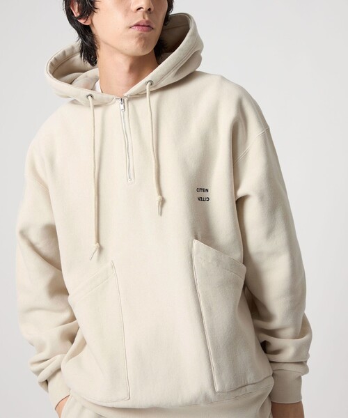 CITEN（シテン） トレーナー スウェット 「CITEN」ハーフジップ
