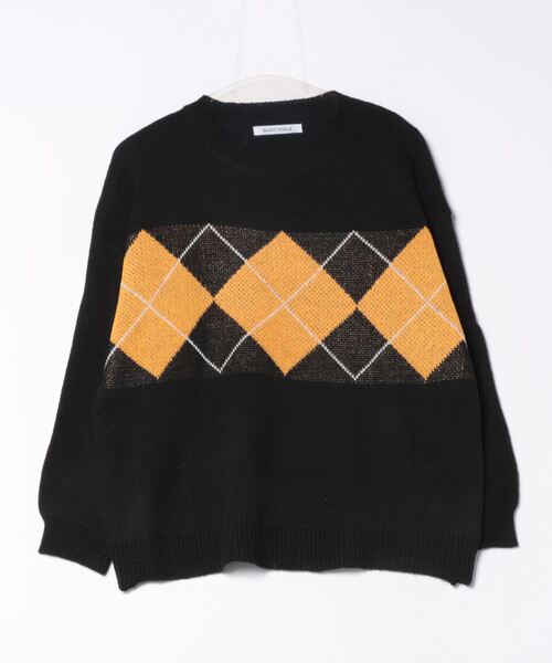 BLANC FICELLE ニット セーター アーガイル柄ニット レディース
