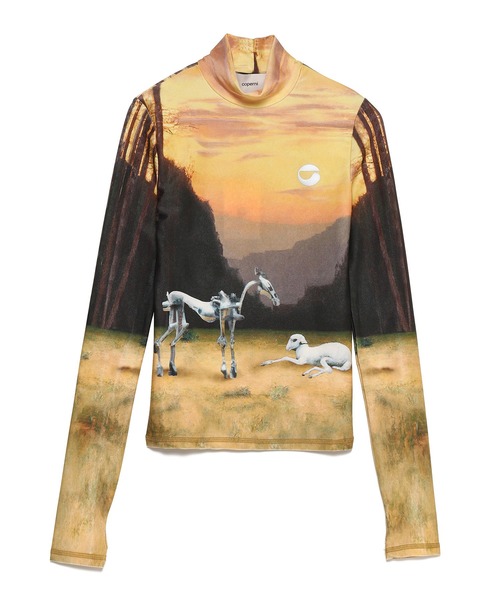 tシャツ COPERNI(コペルニ) DALL-E PRINT TIGHT HIGH NECK TOP レディース