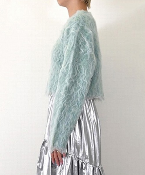 ニット セーター モンスターシャギーニットクロップドプルオーバー レディース STYLEBLOCK ニット セーター モンスターシャギーニット