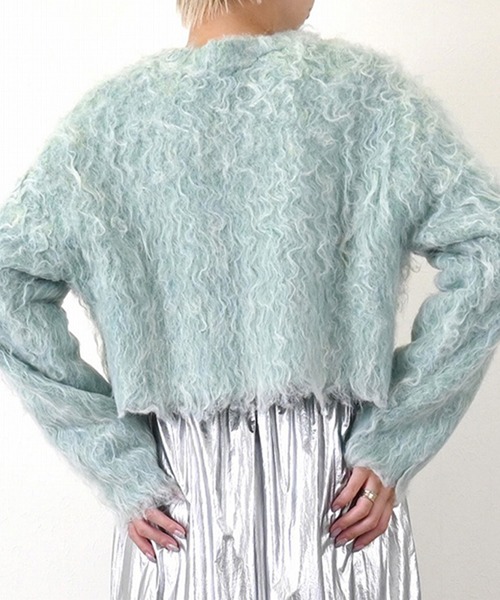 ニット セーター モンスターシャギーニットクロップドプルオーバー レディース STYLEBLOCK ニット セーター モンスターシャギーニット