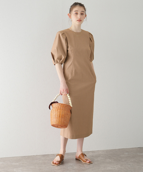 La TOTALITE」 7分袖ワンピース 36 ブラウン レディース : 87058577  