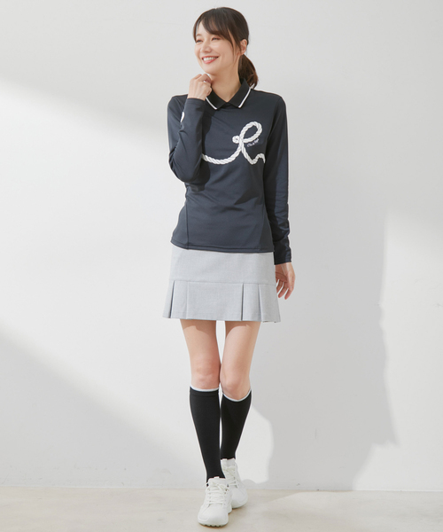 JUN&ROPE ブラックプリーツスカート JUN&ROPE'（ジュンアンドロペ） スカート コスミカルウォーム裾タック