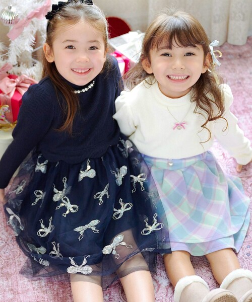 ANY（エニィ） スカート シャギーチェックスカート キッズ 子供服