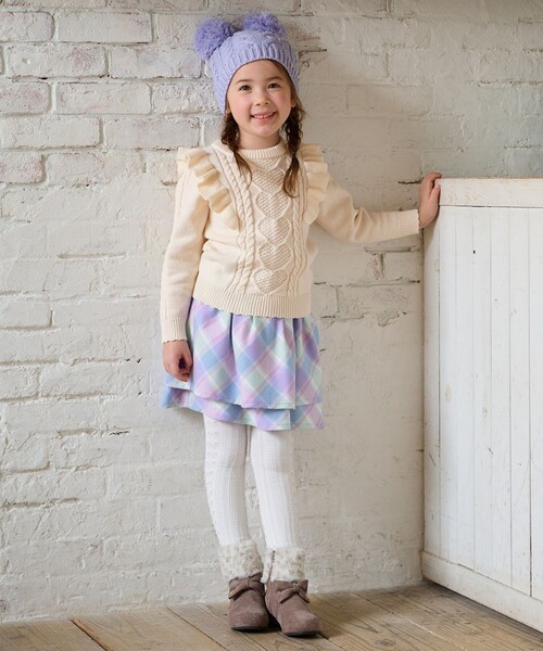 ANY（エニィ） スカート シャギーチェックスカート キッズ 子供服
