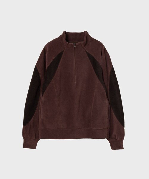 「OL/オーエル」SWITCHING FLEECE HALF ZIP L/S メンズ