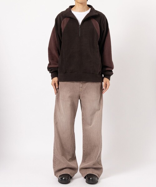 JieDa（ジエダ） 「OL/オーエル」SWITCHING FLEECE HALF ZIP L/S