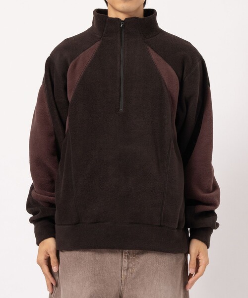 JieDa（ジエダ） 「OL/オーエル」SWITCHING FLEECE HALF ZIP L/S