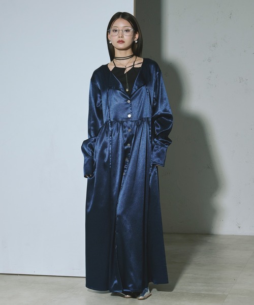 アンティーク ワンピース Ezick ワンピース Vintage glow 2way neck シャツドレス
