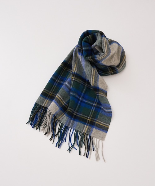 【未使用美品】コーチ　マフラー　ストール　バイカラー　青 未使用美品】コーチ マフラー ストール バイカラー 青 マフラー