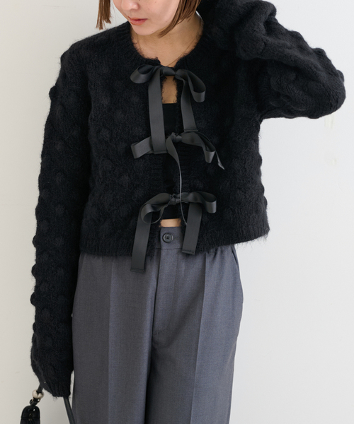 U by SPICK&SPAN フロントリボンニットカーディガン U by SPICK&SPAN｜フロントリボンニットカーディガン | Rakuten