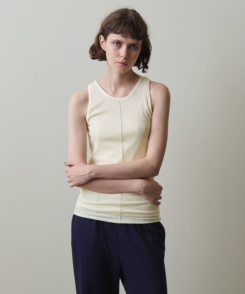 タンクトップ ノースリーブ 「Steven Alan」リブ タンクトップ レディース