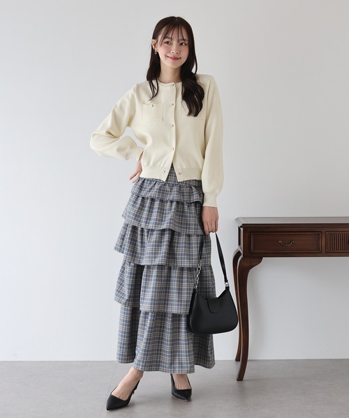 BLUEEAST（ブルーイースト） カーディガン ぷっくりハートボタンポリ